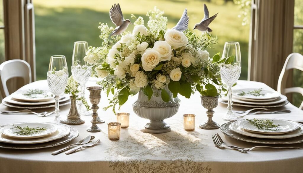 French country tabletop decor